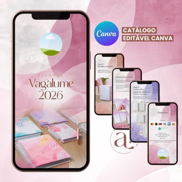 Template Canva - Catálogo Agendas - Vagalume 2026 - Imagem 1