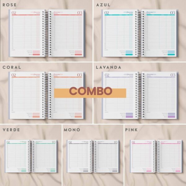 Combo Agendamentos 2026 + Perm. Datado + Perm. Não Datado Col. Vagalume - Imagem 1